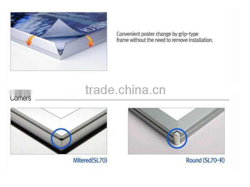 super slim shop signs,advertising ultra thin light box, led backlit slim light box ,led snapper frame