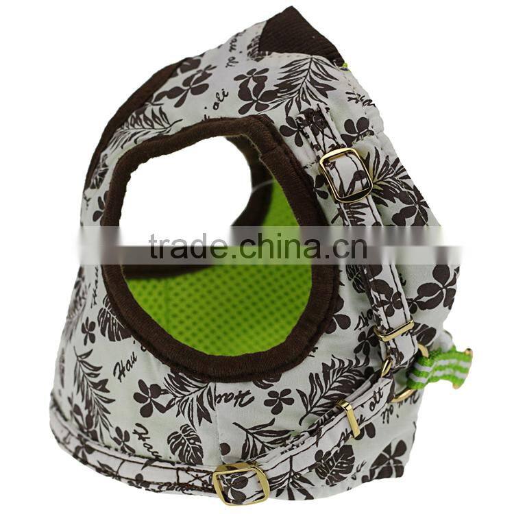 13.4~16.5" White Base Green Color Safety Dog Harness from Chi-buy