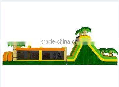 3.3mWx20mLx6mH tropical theme giant adult Inflatable obstacle course for sale large inflatable games