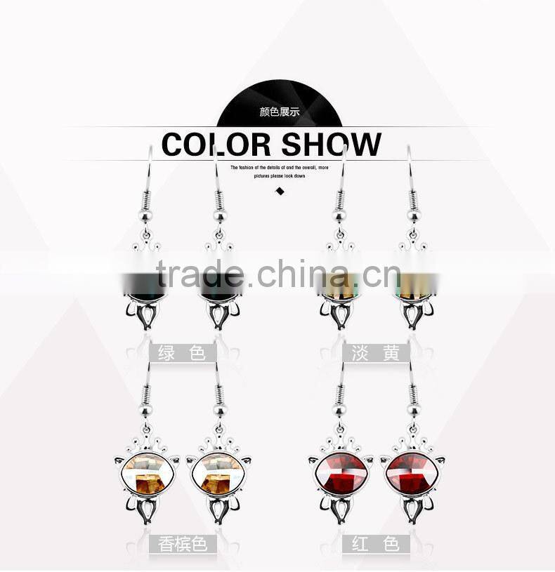 OUXI Factory direct price women's fashionable nickel free earring &ouxi jewelry made with Austria Crystal jewerly