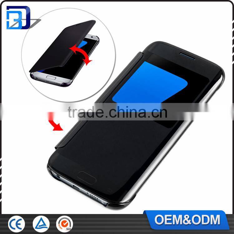 New Best Cheap China Leather View Flip Smart Case Mirror Cover Intelligent Case For Samsung Galaxy S6/S6 edge Case