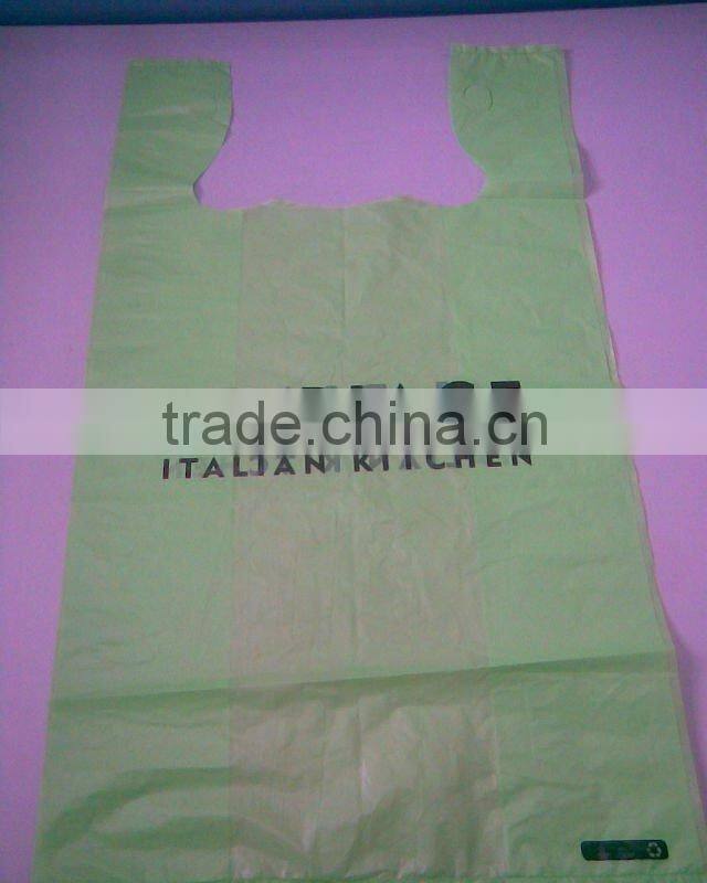 Wholesale cheap shopping supermarket shopping custom printed plastic T-shirt bag