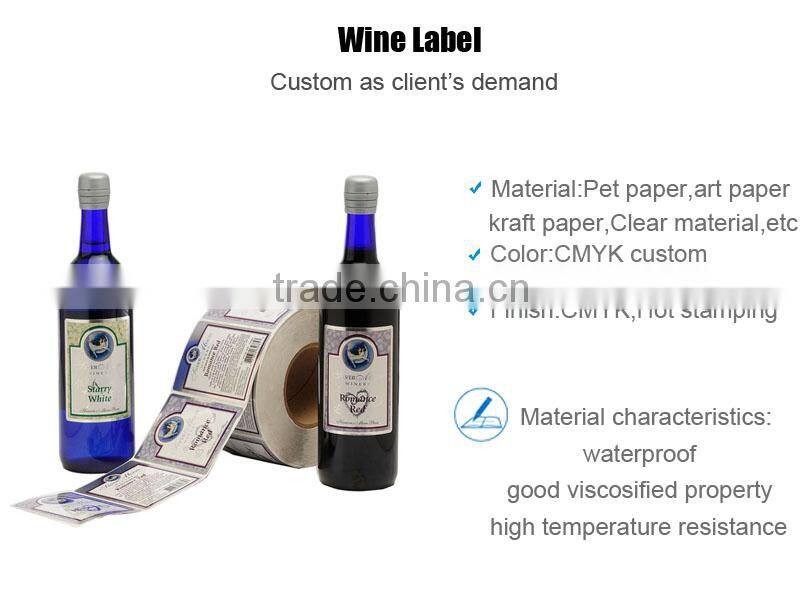 White Self Adhesive Custom Wine Bottle Label Printing Printer