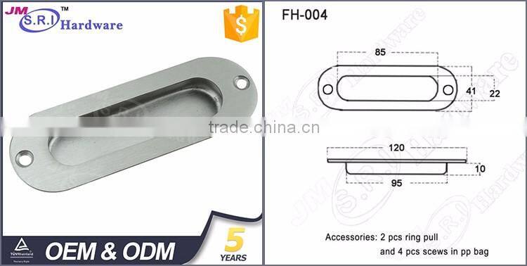 Popular surface mounted oval shape stainless steel flush pull