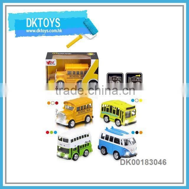 1:36 Pull Back Alloy Bus Diecast Toy Collection With Music Light