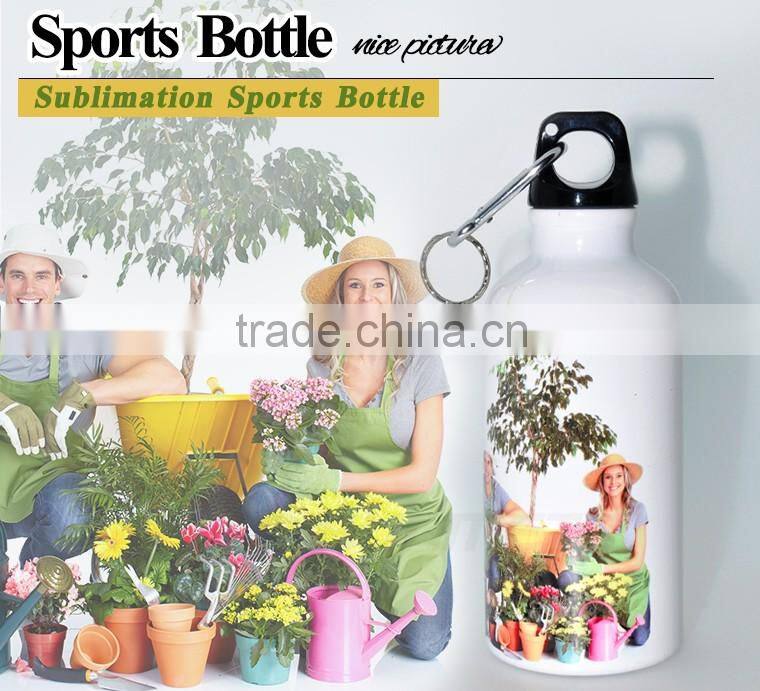 sublimation wholesale aluminum water bottle 400ML White/Sliver (LH-12)