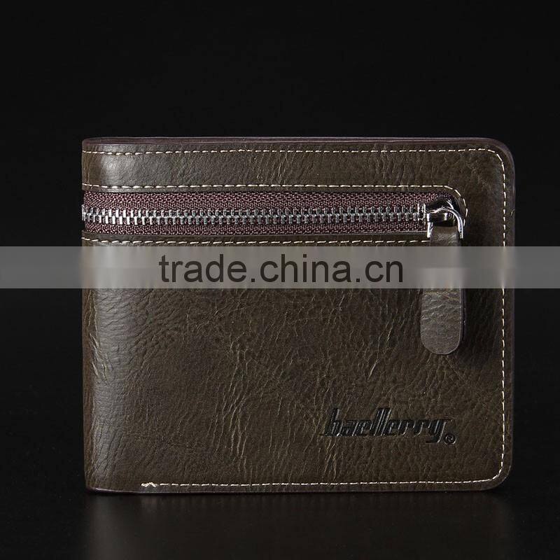 High quality leather business with coin purse card holder baellerry men wallet