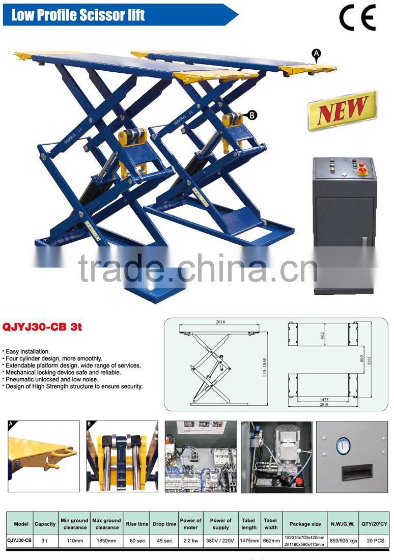 3.5T Low profile scissor car list