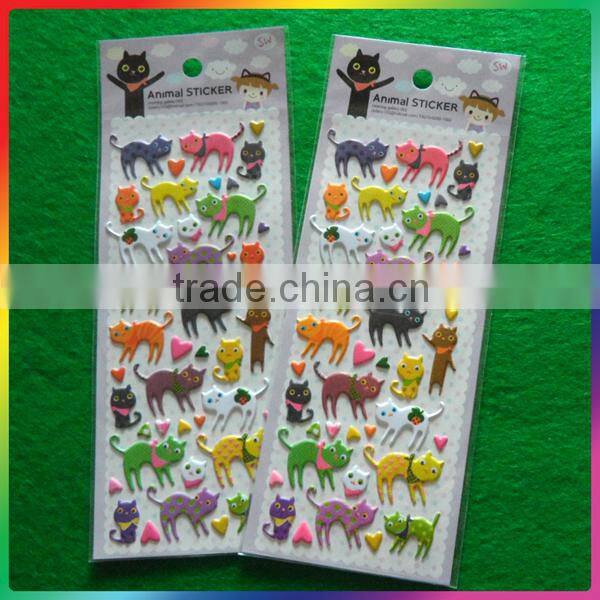 sakura momoko pattern puffy sticker for boys and girls