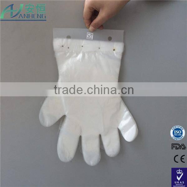 disposable veterinary embossed pe glove pairs