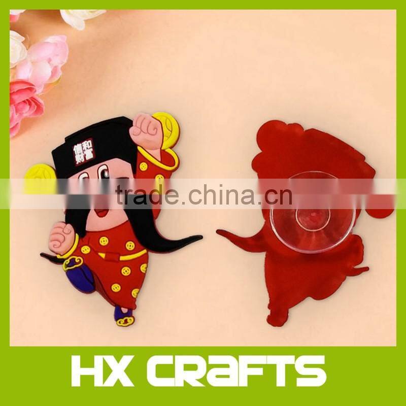 2016 new license promotional cartoon design soft PVC suction cup,3D suction cup