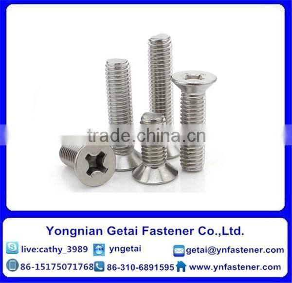 Cross recessed screw/Philips screw Countersunk Flat head DIN 965 Zinc Plated