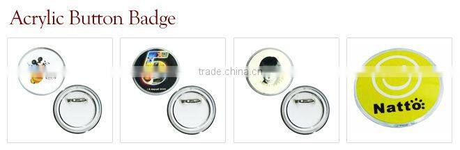 Promotional fashion cool cheap custom award ribbon rosette button badge