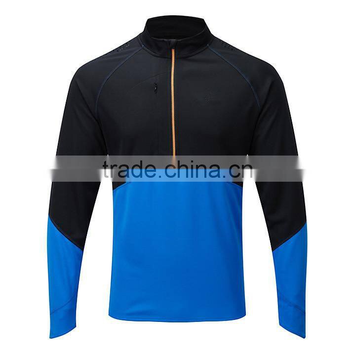 High Quality Dri-fit Long Sleeve Half Zip Running T-shirt