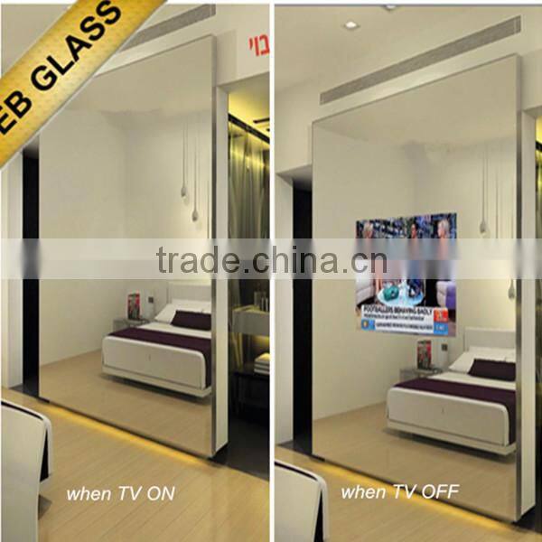 Mirror TV glass, Flat Screen TV Behind Mirror EB GLASS BRAND