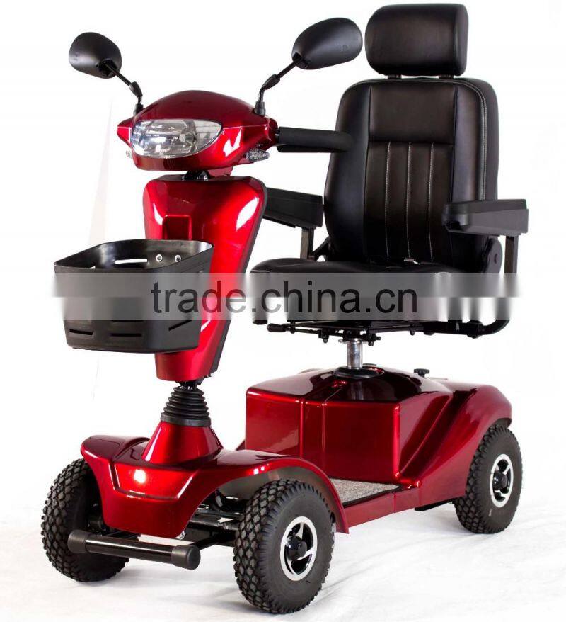 Luxury 400W 4 wheel electric disability scooters for elderly with 24V 38Ah battery