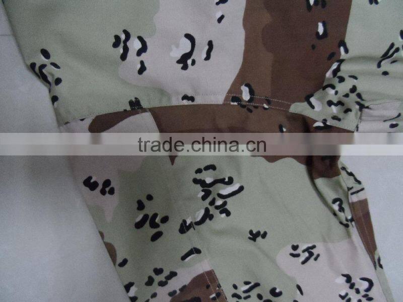 OEM white dot brown printed cotton polyester ripstop strong anti tearing european camouflage military uniform