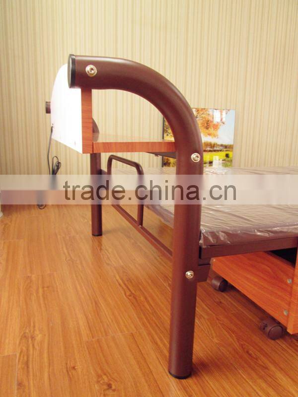 Single Metal Bed with wood Drawers