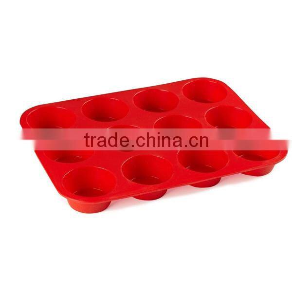 12 cup silicone muffin pan,silicone collapsible pan,silicone muffin top pan