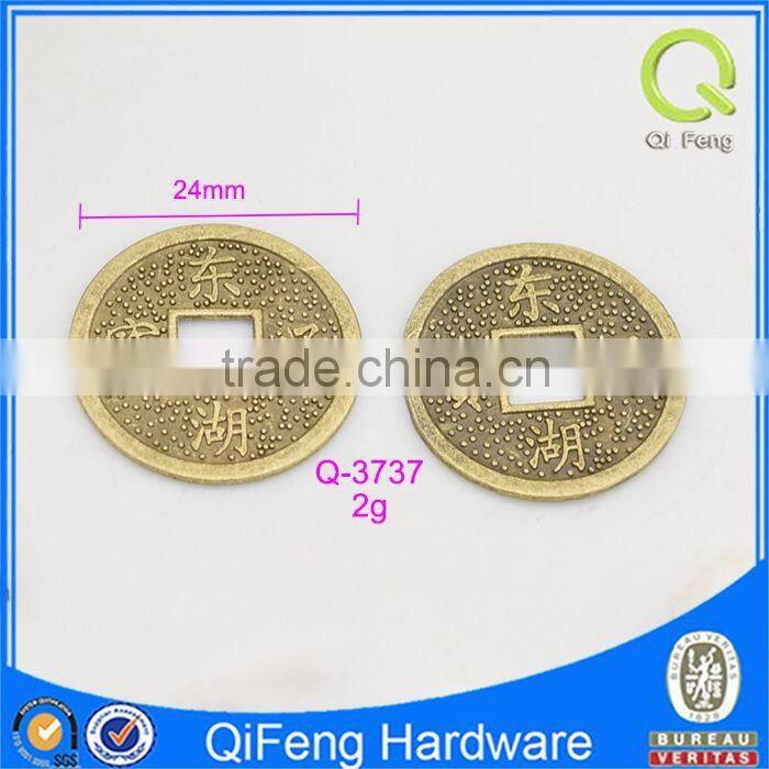 Q-3737 round coin shape antique style, rectangle shape label