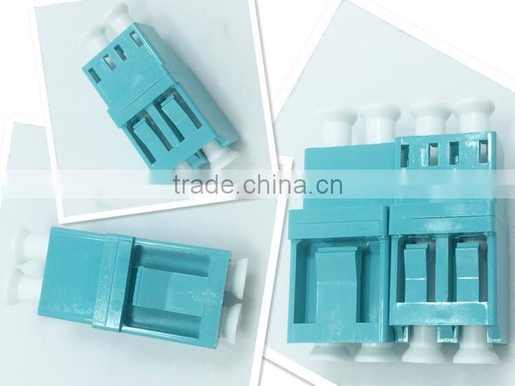 Chinese hot-sale LC DX MM Aqua fiber optic adapter