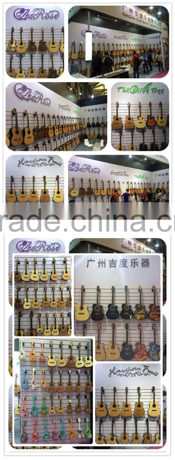 Manufacturing D-shape solid spruce & sapele rosewood fingerboard acoustic guitar