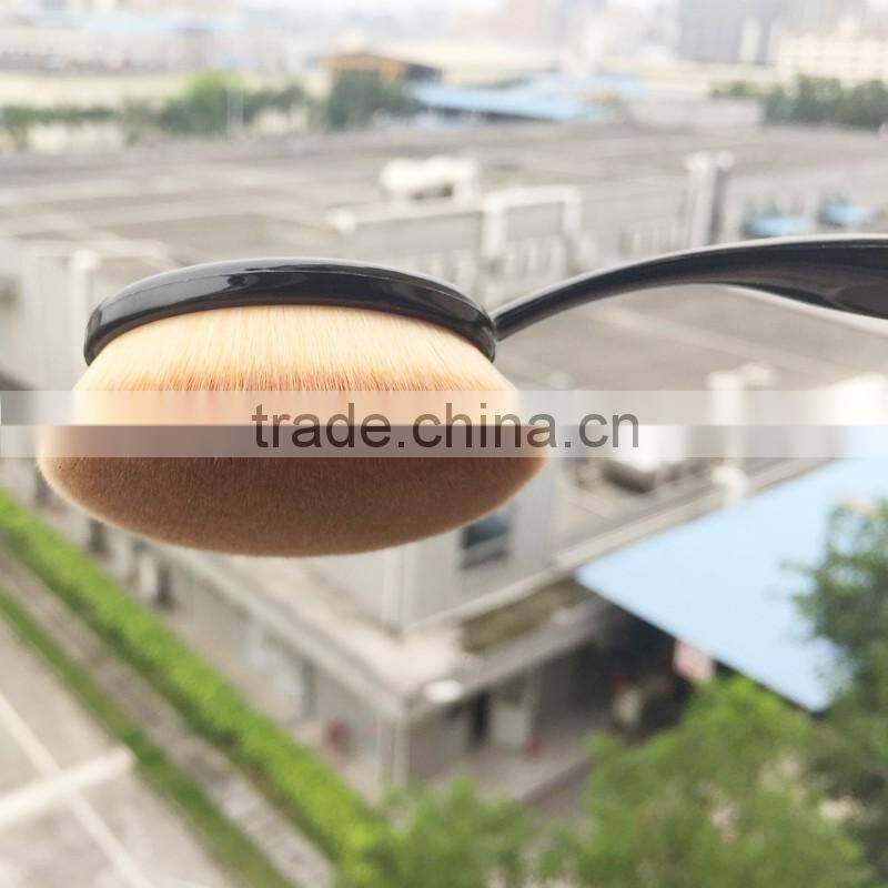 2016 New High Quality 10pcs Oval Makeup Brush Set Cosmetic Toothbrush Curve Foundation Cream Powder Blusher Makeup brush Tool
