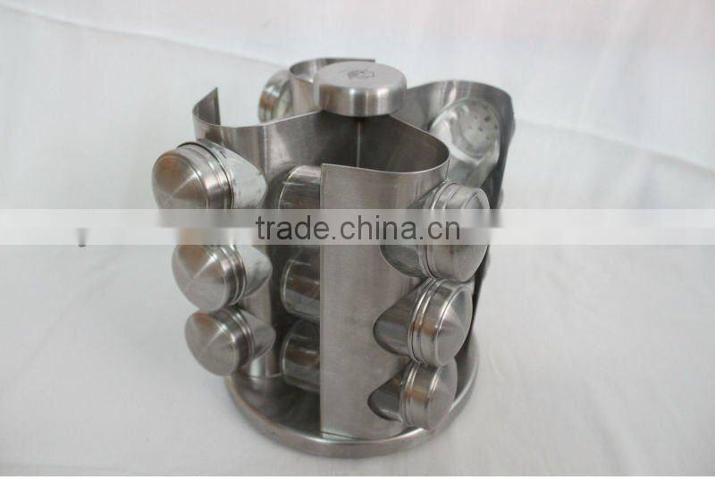 13pcs revolving glass spice set