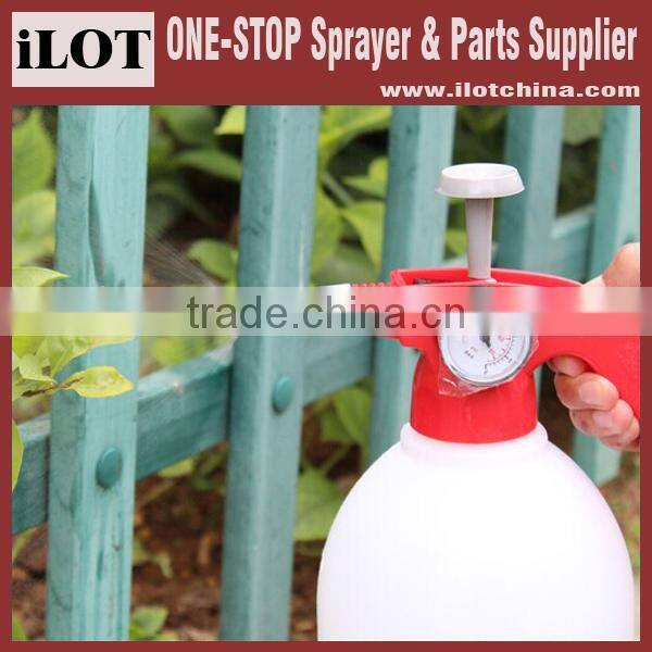iLot 2L garden manual watering safety valve pressure sprayer with pressure gauge