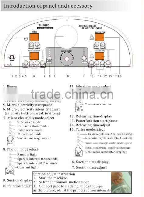 Portable super electric vacuum breast enlargement breast enhancer machine