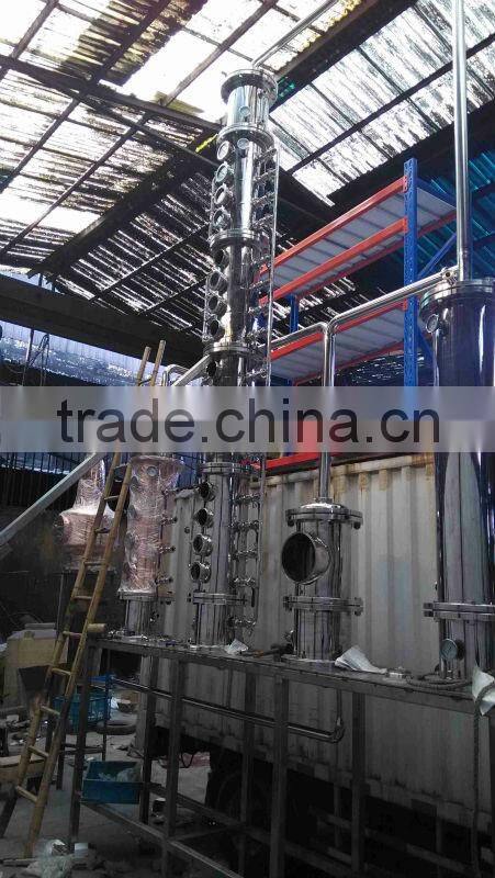Copper Distillation Equipment With 8'' Reflux Column