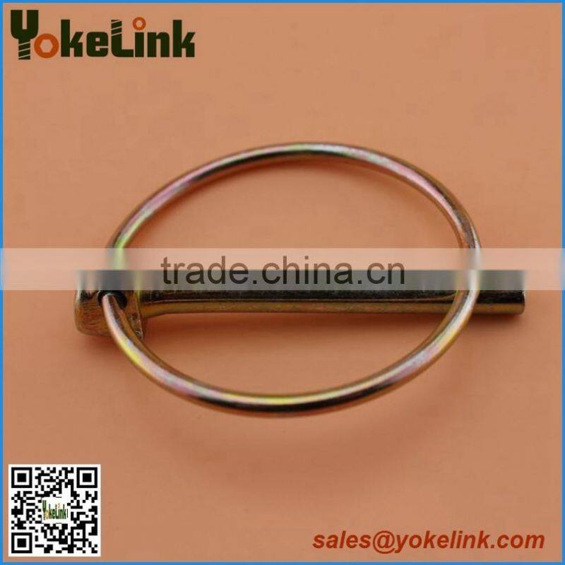 Tractor linkage parts zinc yellow lynch pin