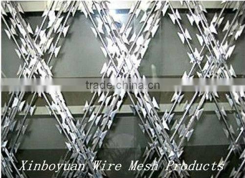 Galvanized fake concertina razor wire
