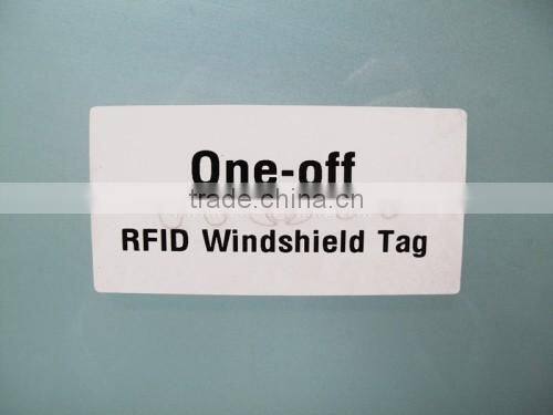 Passive Rewritable RFID Barcode Labeller HF/ UHF RFID Windshield Tags for Traffic Management