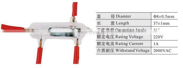 Daier High Quality 1A 220VAC 4Pins MS-403 Mercury Switch