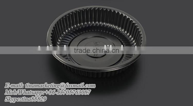 Disposable Plastic Round Food Container,Plastic Take Away Food Packaging Box, Plastic Round Sushi Container