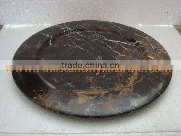 FINE QUALITY MARBLE PLATES HANDICRAFTS
