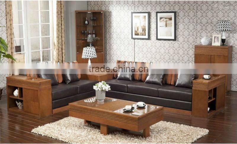 Relaxing Living Room Solid Wood Sofa Set,Southeast Asian Comfortable Living Room Furniture Set,L shaped Wooden Living Room Sofa