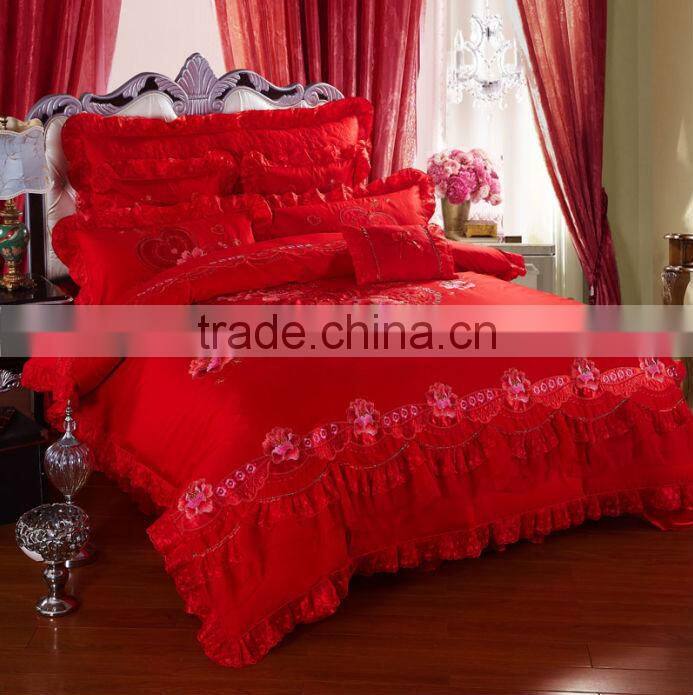 Luxury Noble Polyester Comforter Set For Wedding, Home Textile