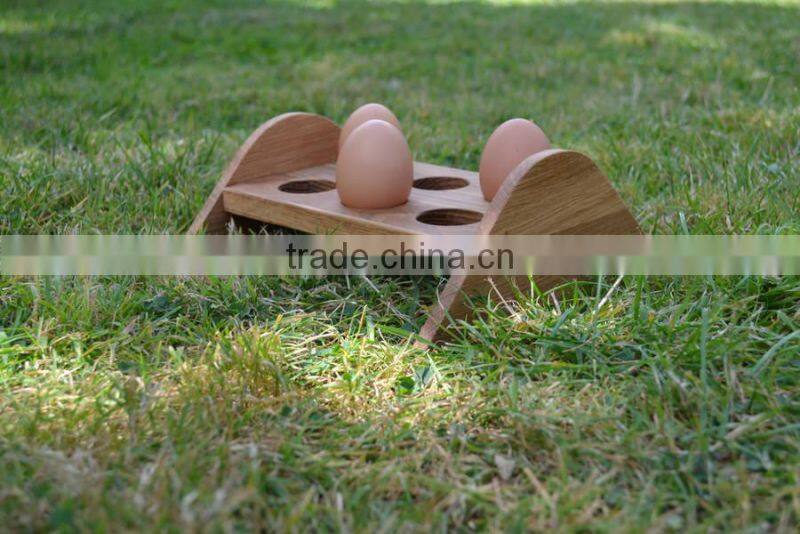 Wooden Egg Holder Oak Eggs Tray