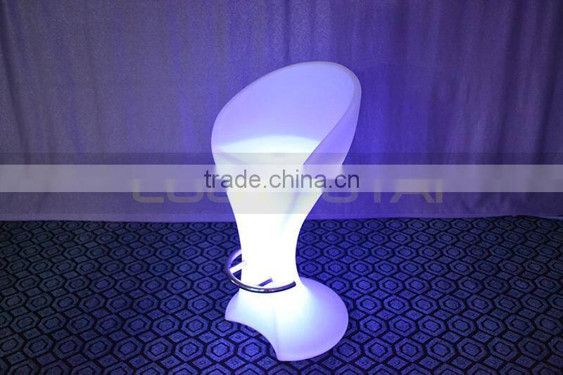 2015 New design modern 42'' high-grade led bar stool high back wing chair LED light stool chair LTT-BS04