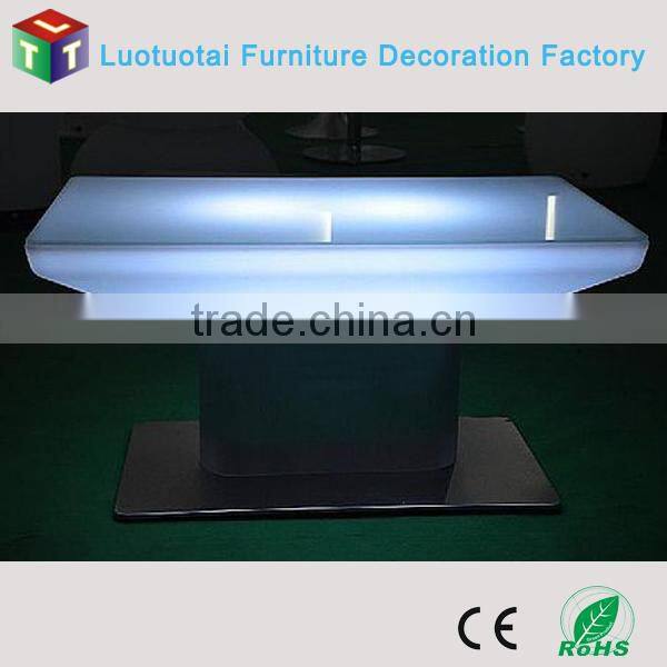 led bar table/remote control battery operated 16 color change led bar table