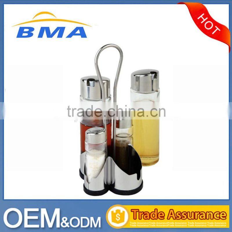 stainless steel and galss Garlic Keepers Herb&Spice Type spice rack set