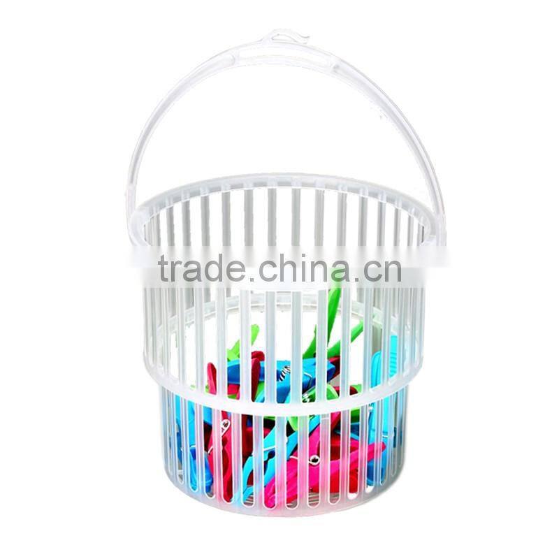 Round shaped hanging plastic basket designs