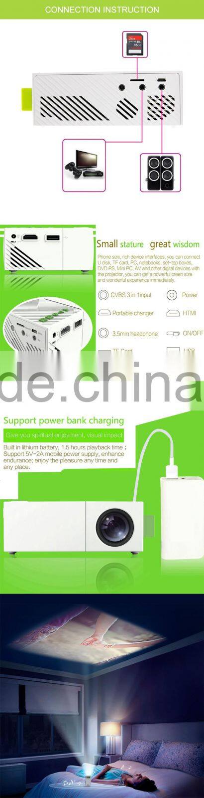 portable home cinema projector mini pocket projector YG310