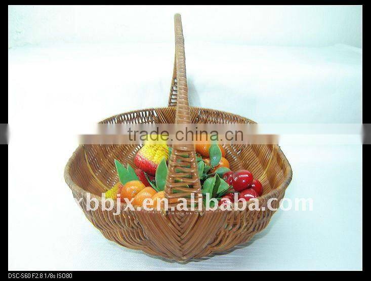 Egg shaped awn iron frame storage shopping basket