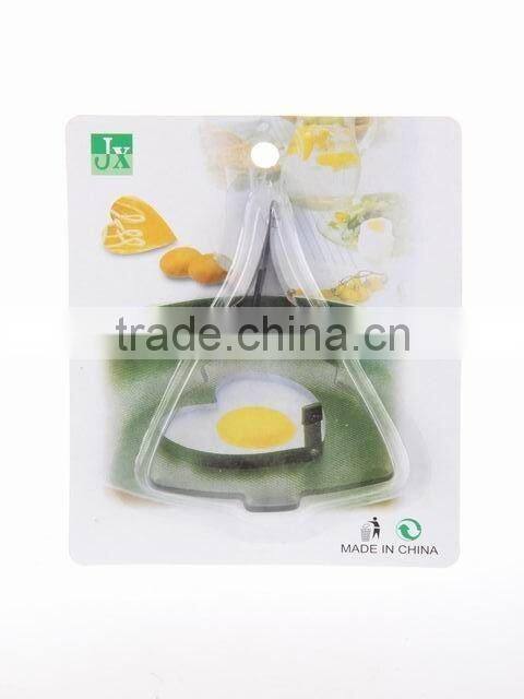 Heart/flower/christmas tree shaped metal egg ring stainless steel egg mold