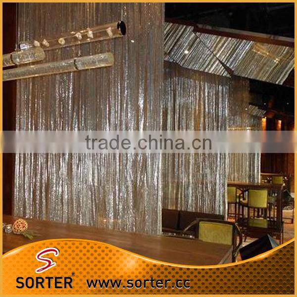 Sorter golden aluminum alloy metal cloth for folding screen