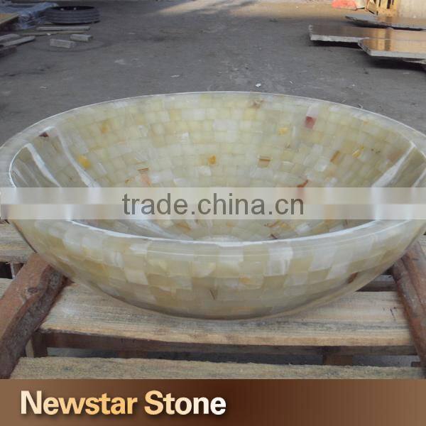 Chinese natural stone bathroom sink onyx sink