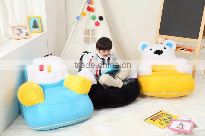 2016 alibaba new colorful cartoon children safe lazy bean bag kids sofa nursery school indoor playground kid furniture toy